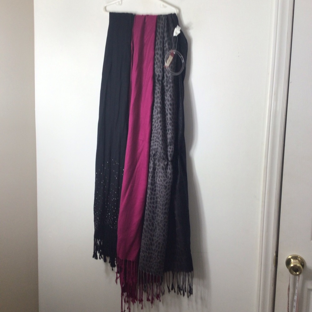 Chic Leopard Print Scarf 3 scarf bundle women